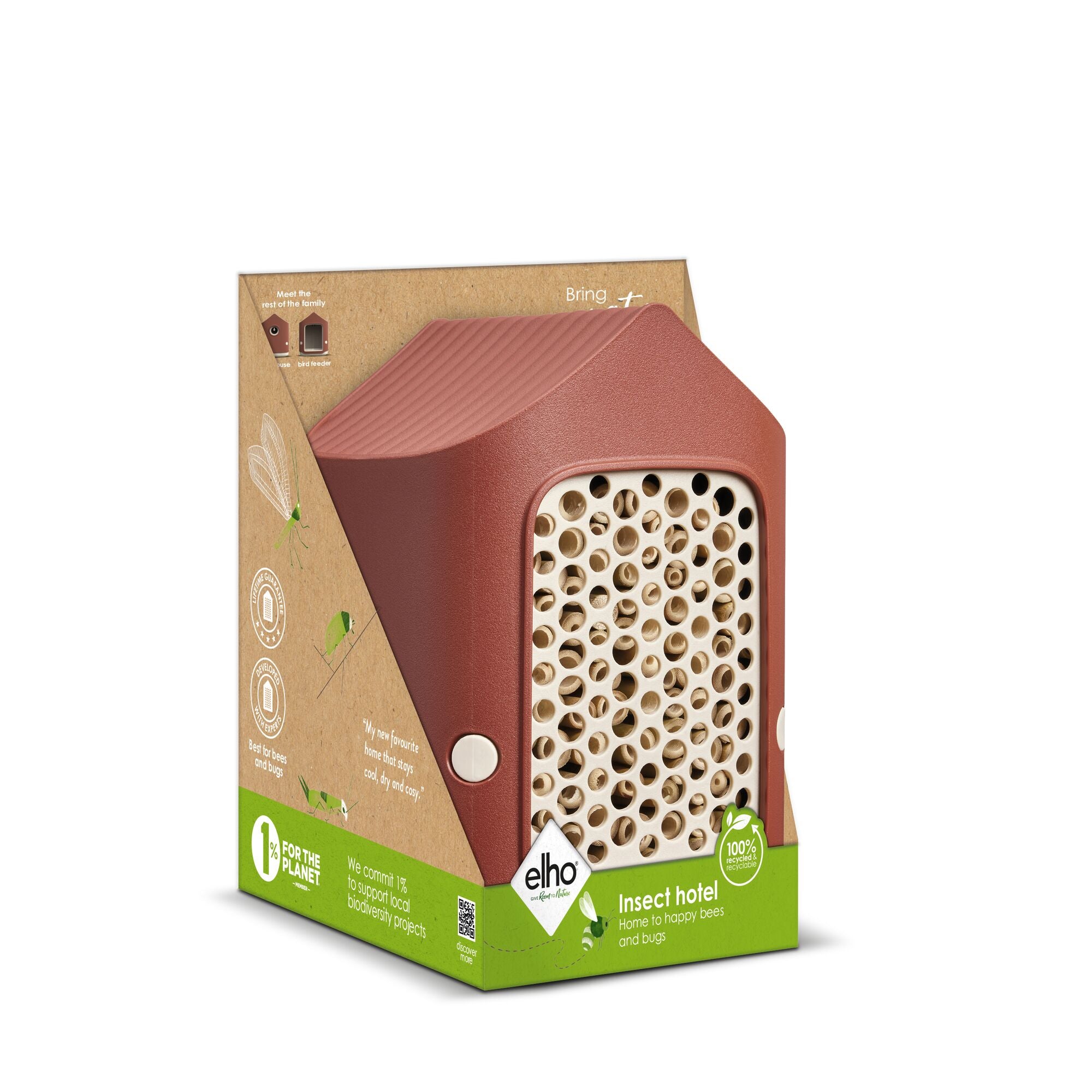 Elho Insektenhotel Cosy 18cm toskanisches rot