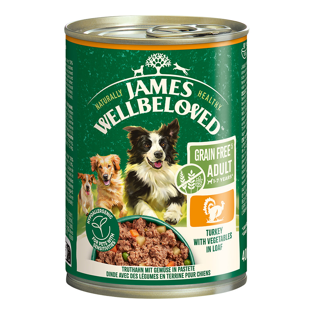James Wellbeloved Grain Free Truthahn mit Gemüse in Pastete 400g