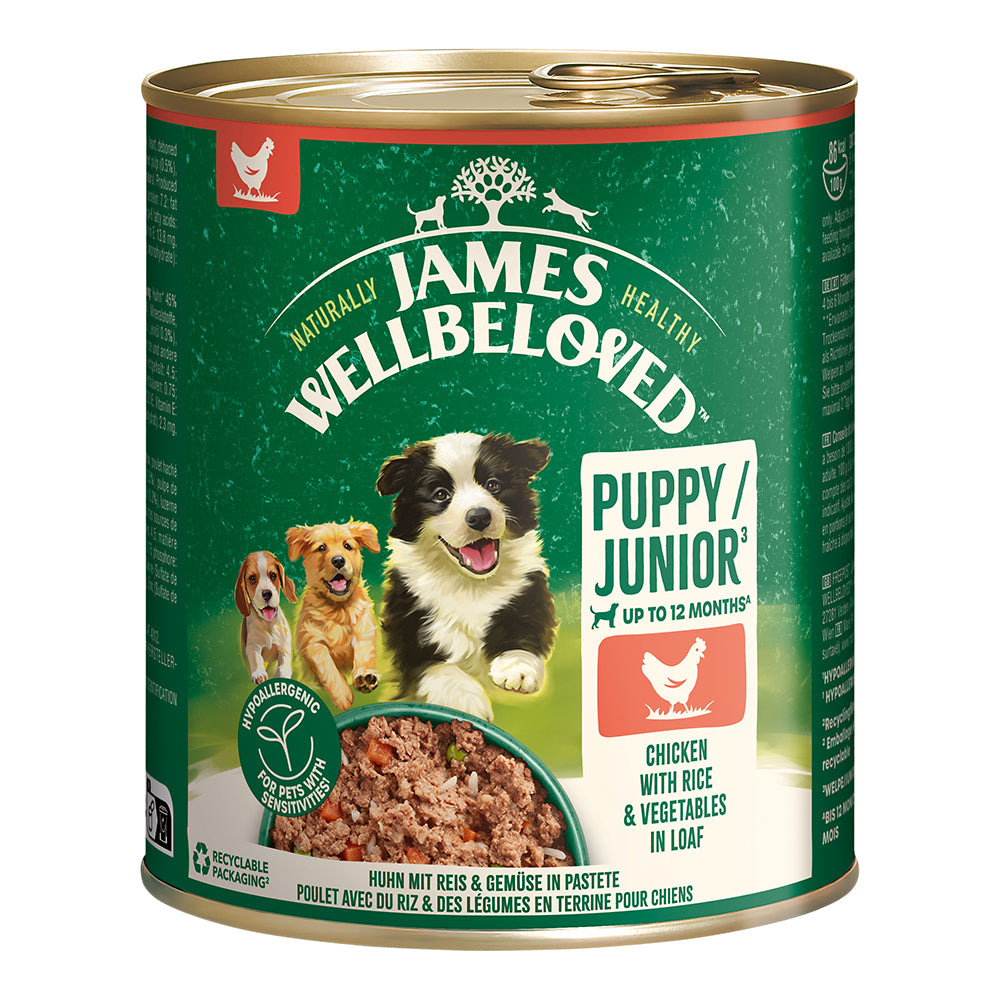 James Wellbeloved Junior Huhn mit Reis &amp; Gemüse in Pastete 800g