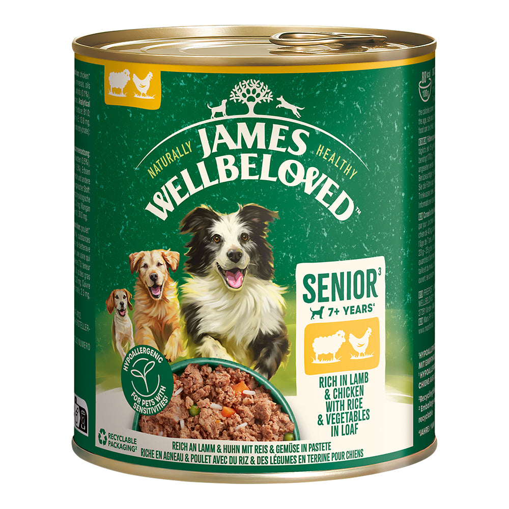 James Wellbeloved Senior Lamm &amp; Huhn mit Reis &amp; Gemüse in Pastete 800g