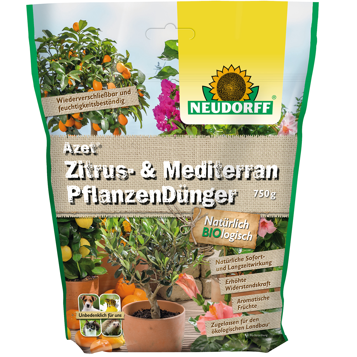 Neudorff Azet Zitrus- & MediterranPflanzenDünger, 750g