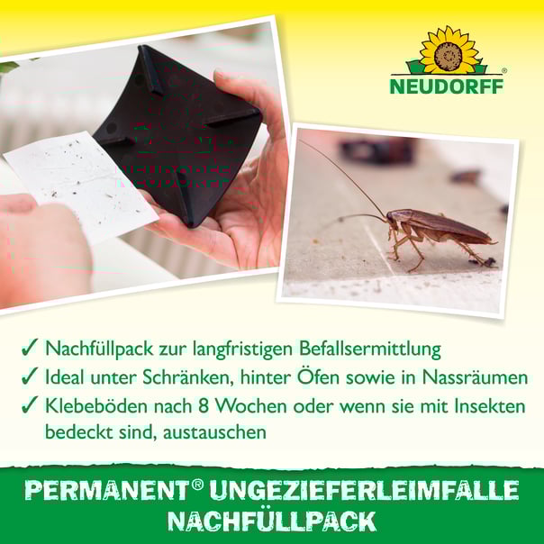 Neudorff Permanent UngezieferLeimFalle Nachfüllpack, 4 Stück Beschreibung 2