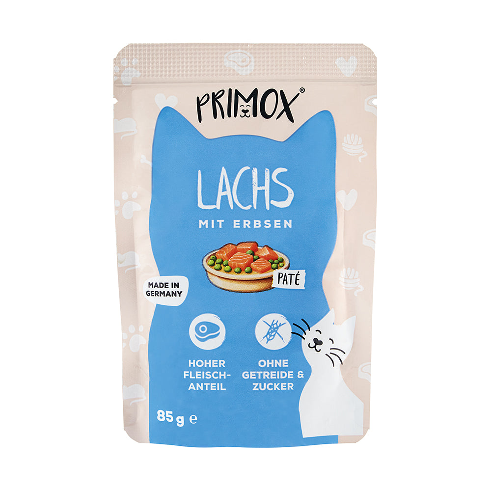Primox Katzennassfutter Lachs Pouch, 85g