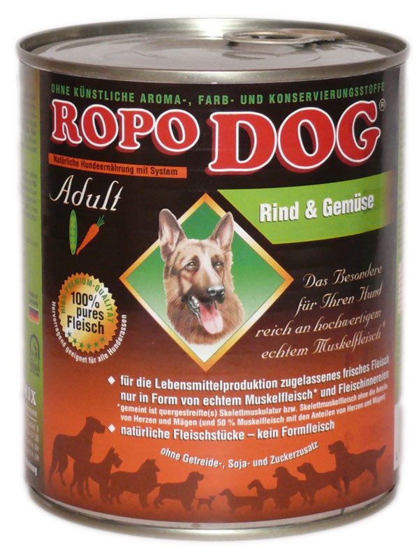 RopoDog Rind & Gemüse, 800 g