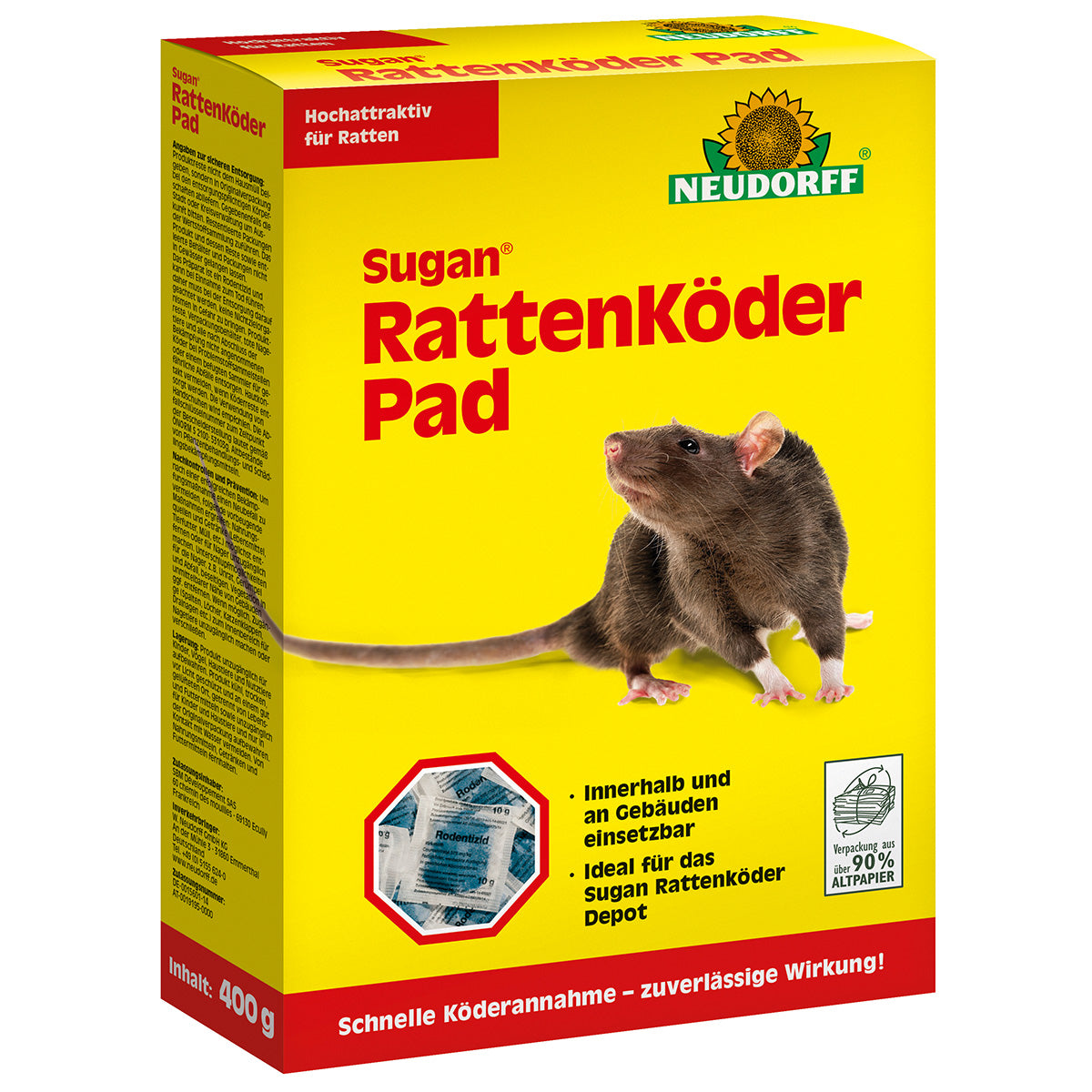 Sugan Rattenköder Pad von Neudorff / 400 g
