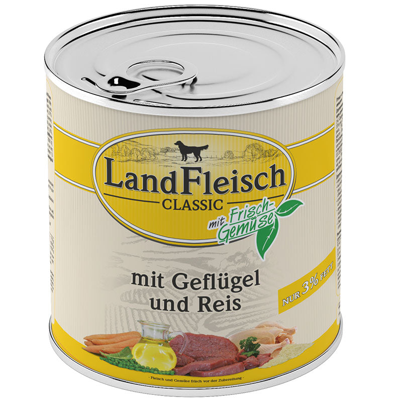 Landfleisch Dog Geflügel & Reis, extra mager