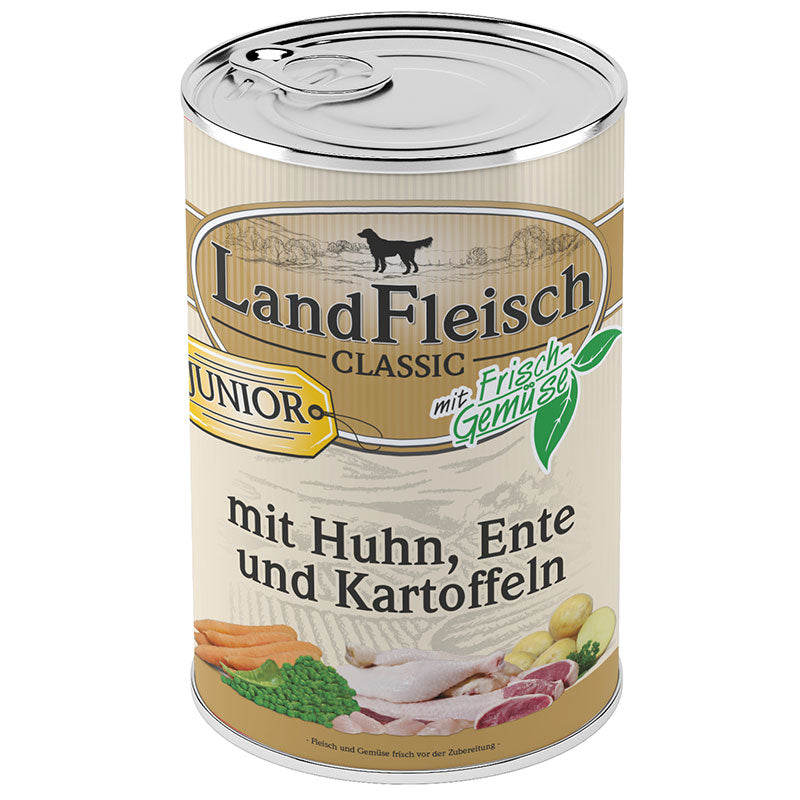 Landfleisch Dog Junior Huhn & Ente & Kartoffel