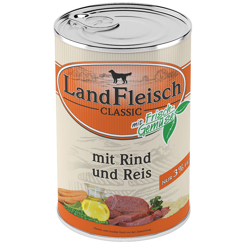Landfleisch Dog Rind & Reis, extra mager, 400 g
