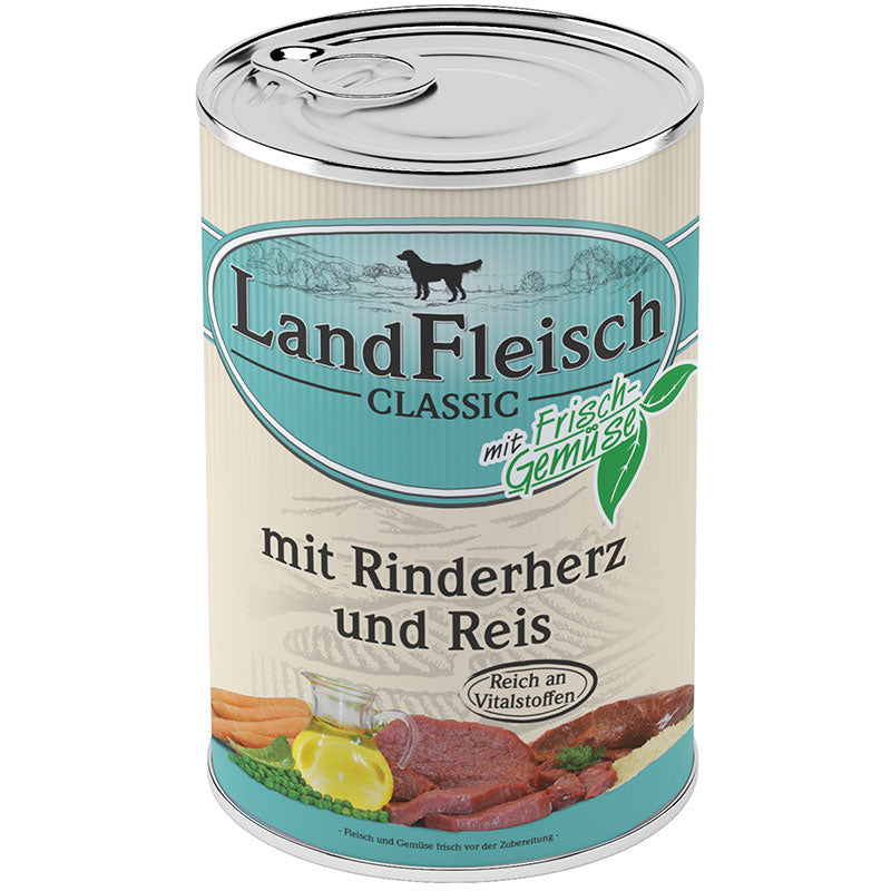 Landfleisch Dog Rinderherz & Reis