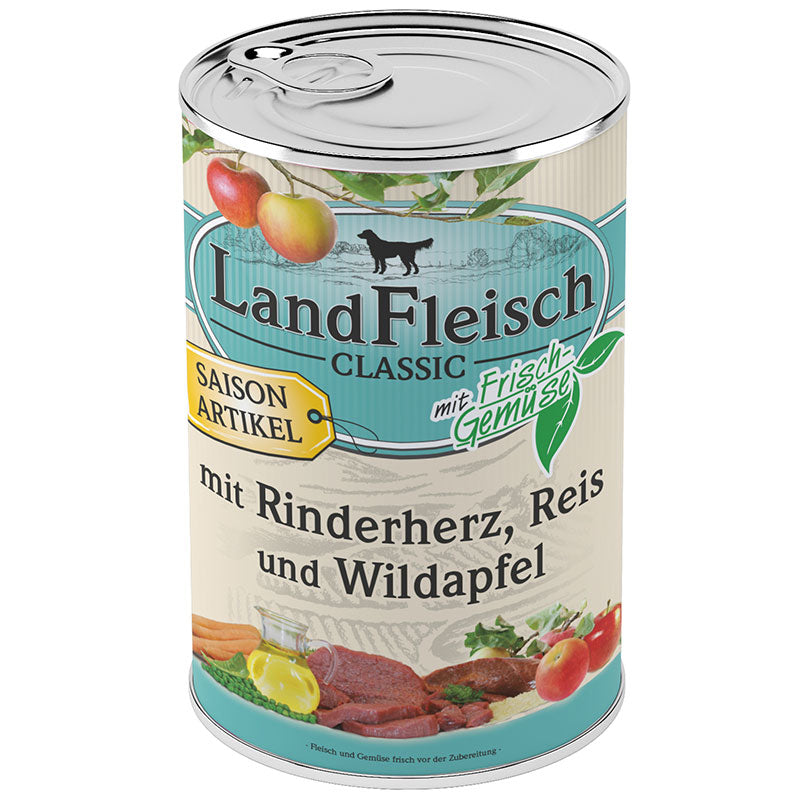 Landfleisch Dog Rinderherz & Wildapfel