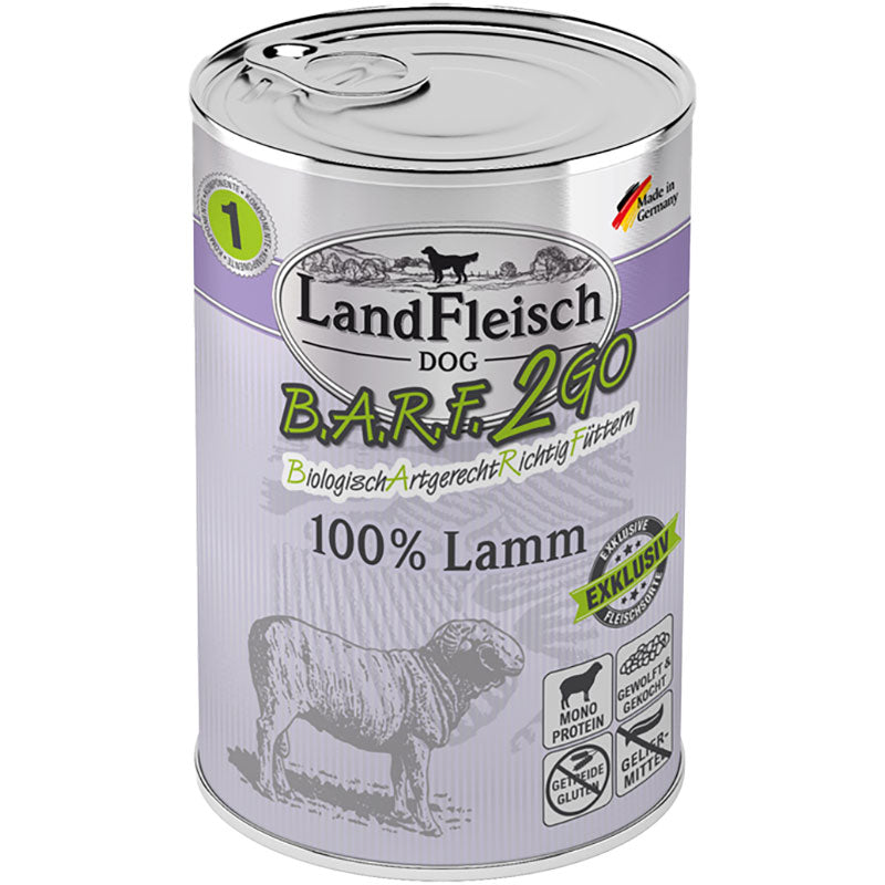 Landfleisch BARF2GO Exklusiv Lamm, 400g