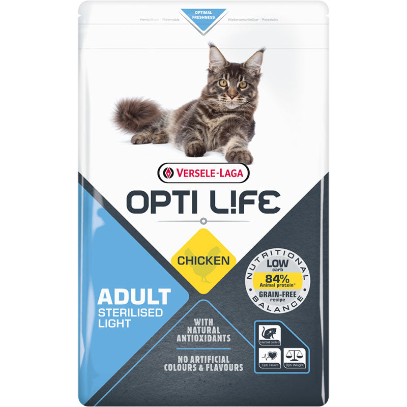 Versele-Laga Opti-Life Katze Sterilised/Light Chicken 7,5kg