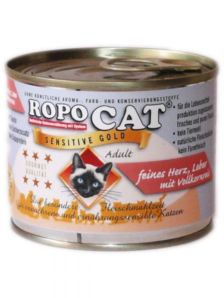 RopoCat Sensitives feinstes Herz, Leber mit Vollkornreis